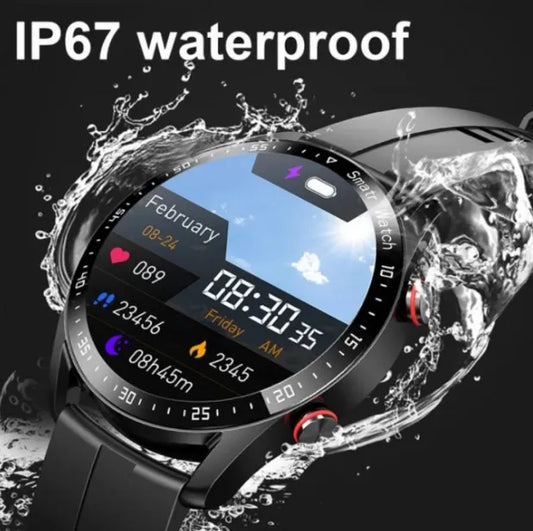 Montre Intelligente pour Hommes Bluetooth et multifonction pour iPhone et Android